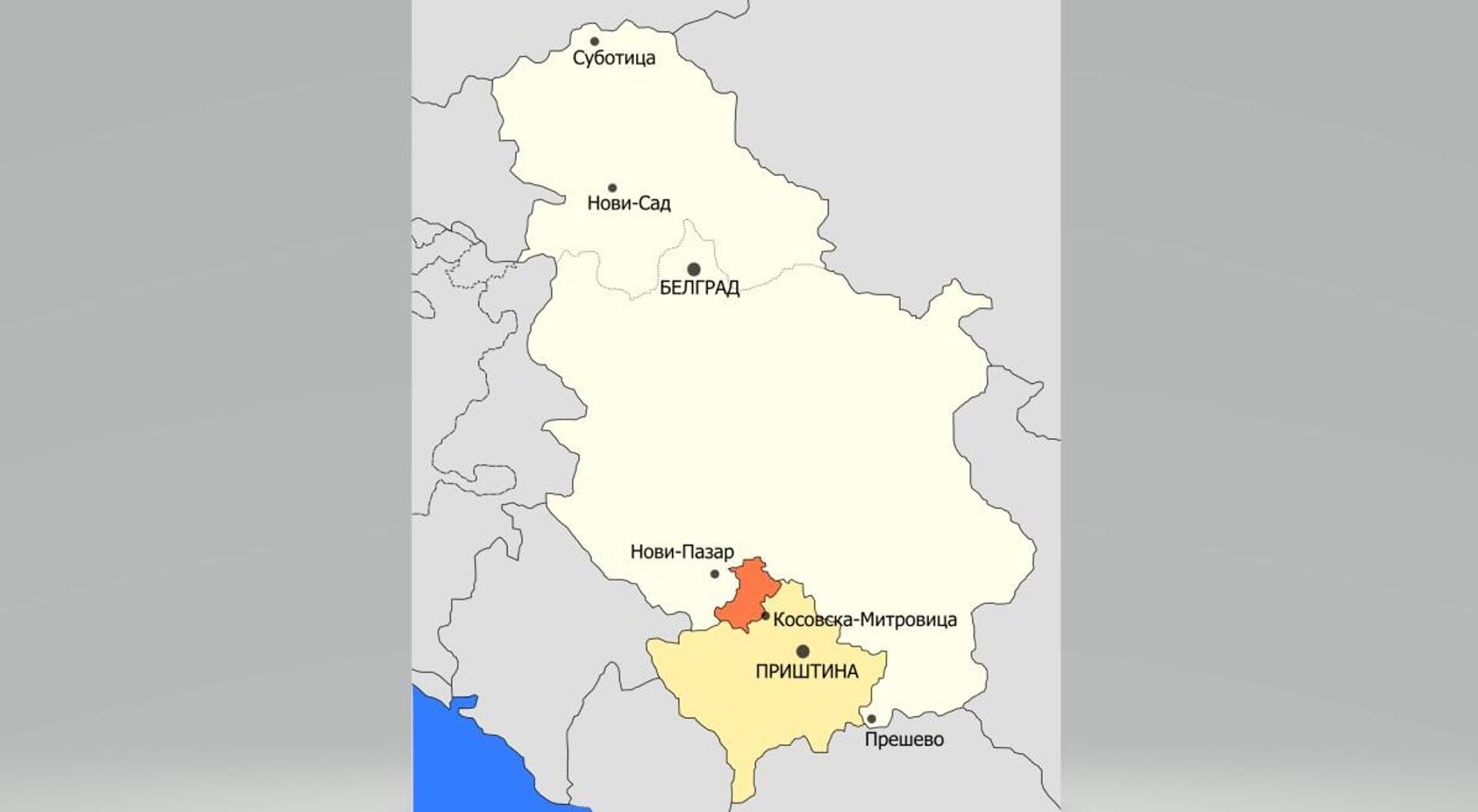 Карта Сербии и Косово - РИА Новости, 1920, 14.02.2026