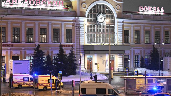 Взрыв автомобиля на площади Савеловского вокзала
