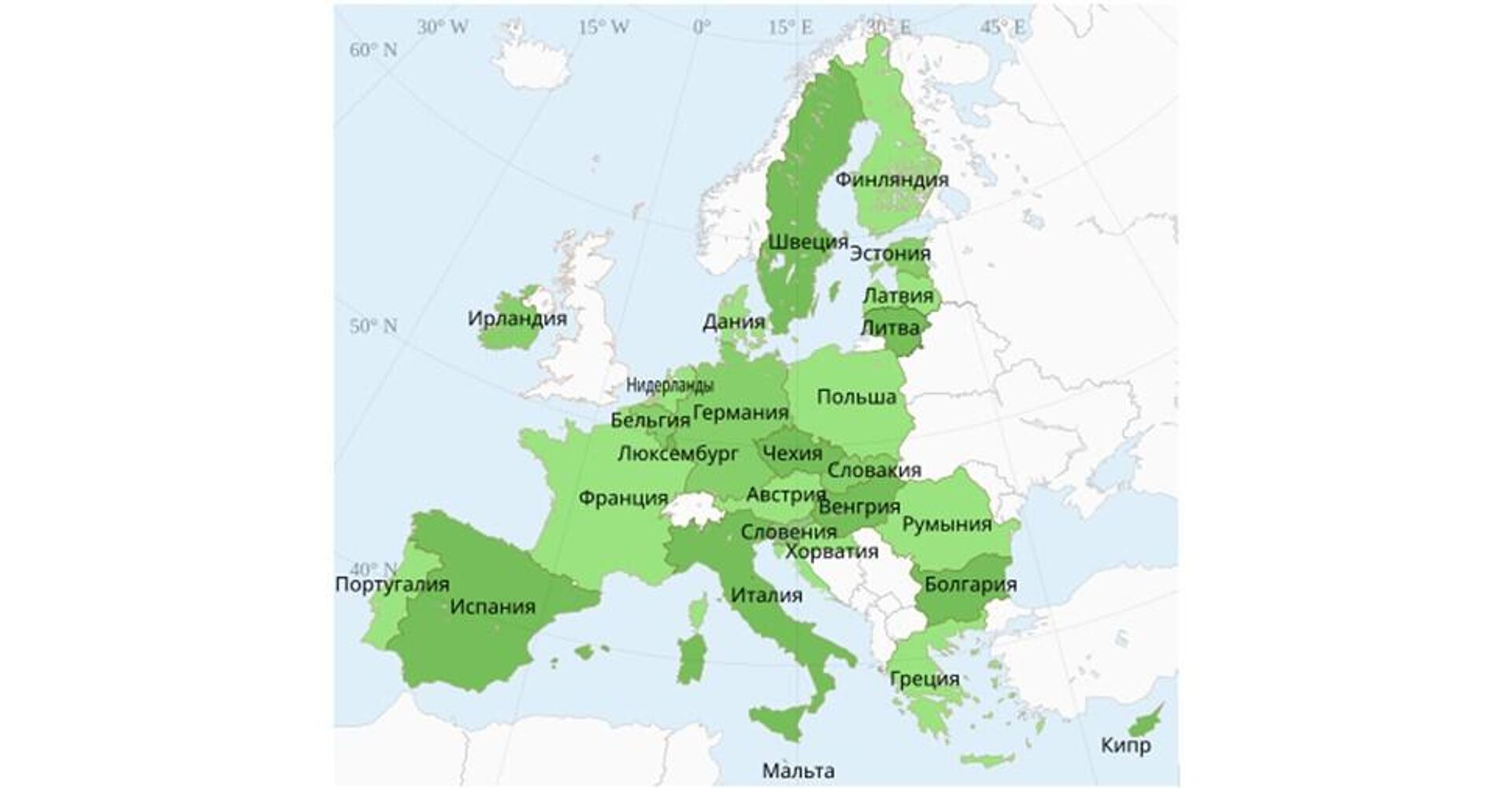 Карта ЕС, 2025 год - РИА Новости, 1920, 26.02.2026