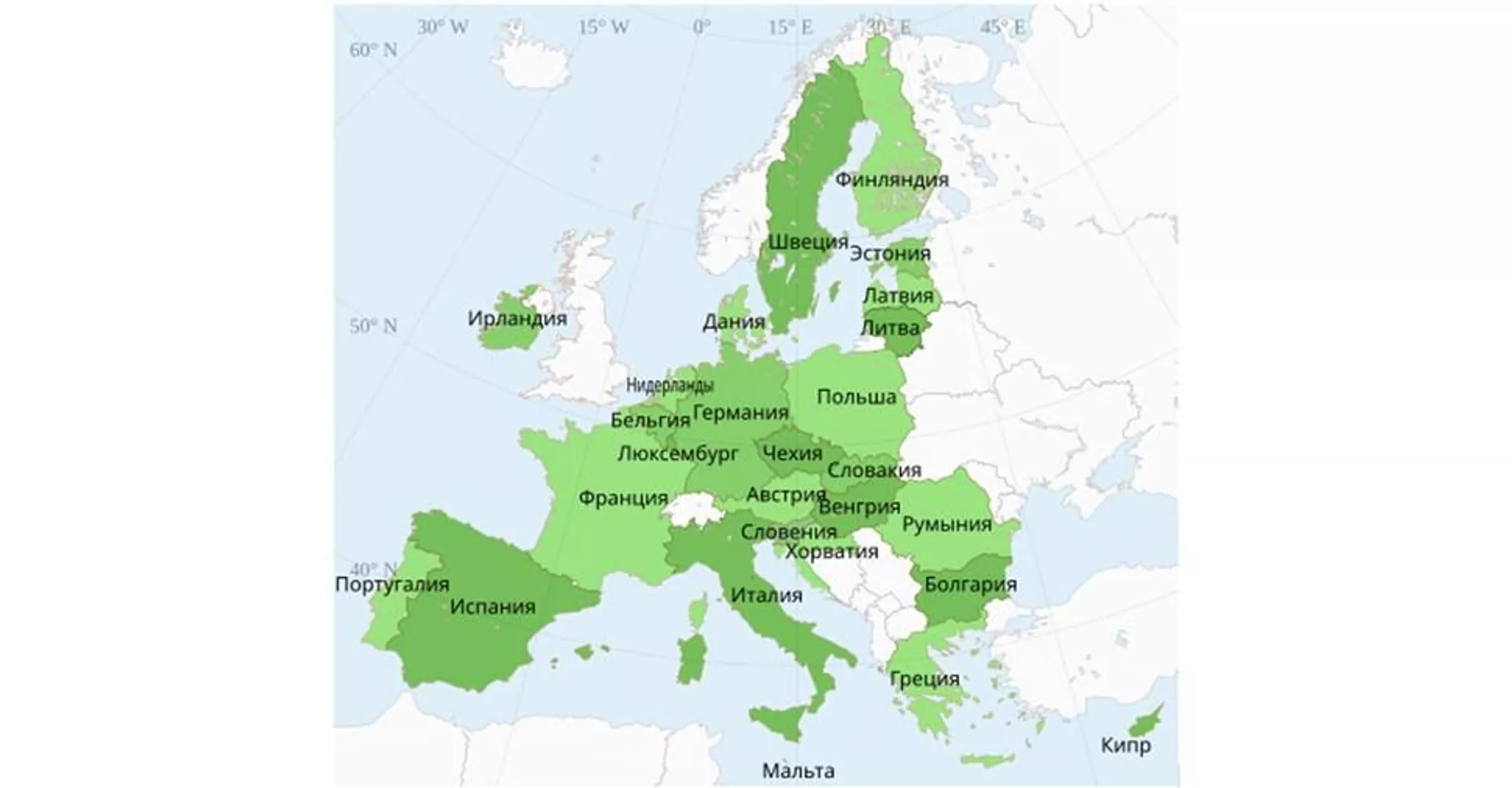Карта ЕС, 2025 год - РИА Новости, 1920, 26.02.2026