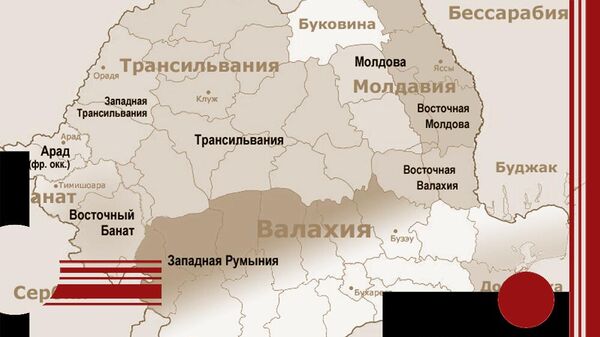 Трансильвания и другие исторические регионы на карте современной Румынии