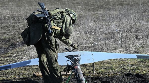 Боевая работа расчета БПЛА Supercam S350 группировки войск Центр на Днепропетровском направлении СВО