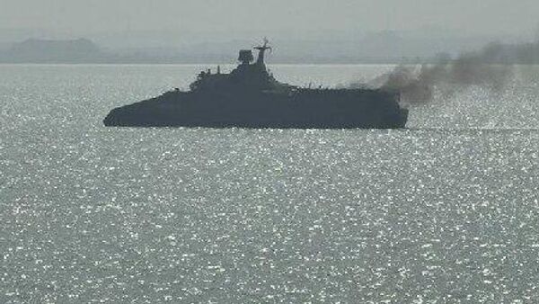 Иранский корвет класса Сейлем IRIS Шахид Сайяд Ширази был атакован США в Бандар-Аббасе на юге Ирана