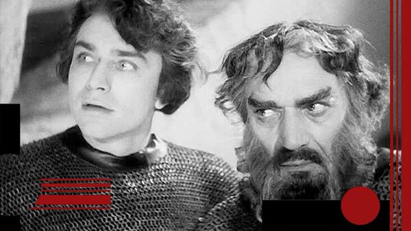 Михаил Кузнецов и Амвросий Бучма в ролях Фёдора и Алексея Басмановых. Кадр из фильма Иван Грозный Михаил Кузнецов и Амвросий Бучма в ролях Фёдора и Алексея Басмановых. Кадр из фильма Иван Грозный