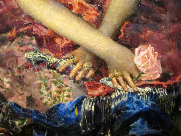 Михаил Врубель Девочка на фоне персидского ковра (фрагмент), 1886. Киевский музей русского искусства