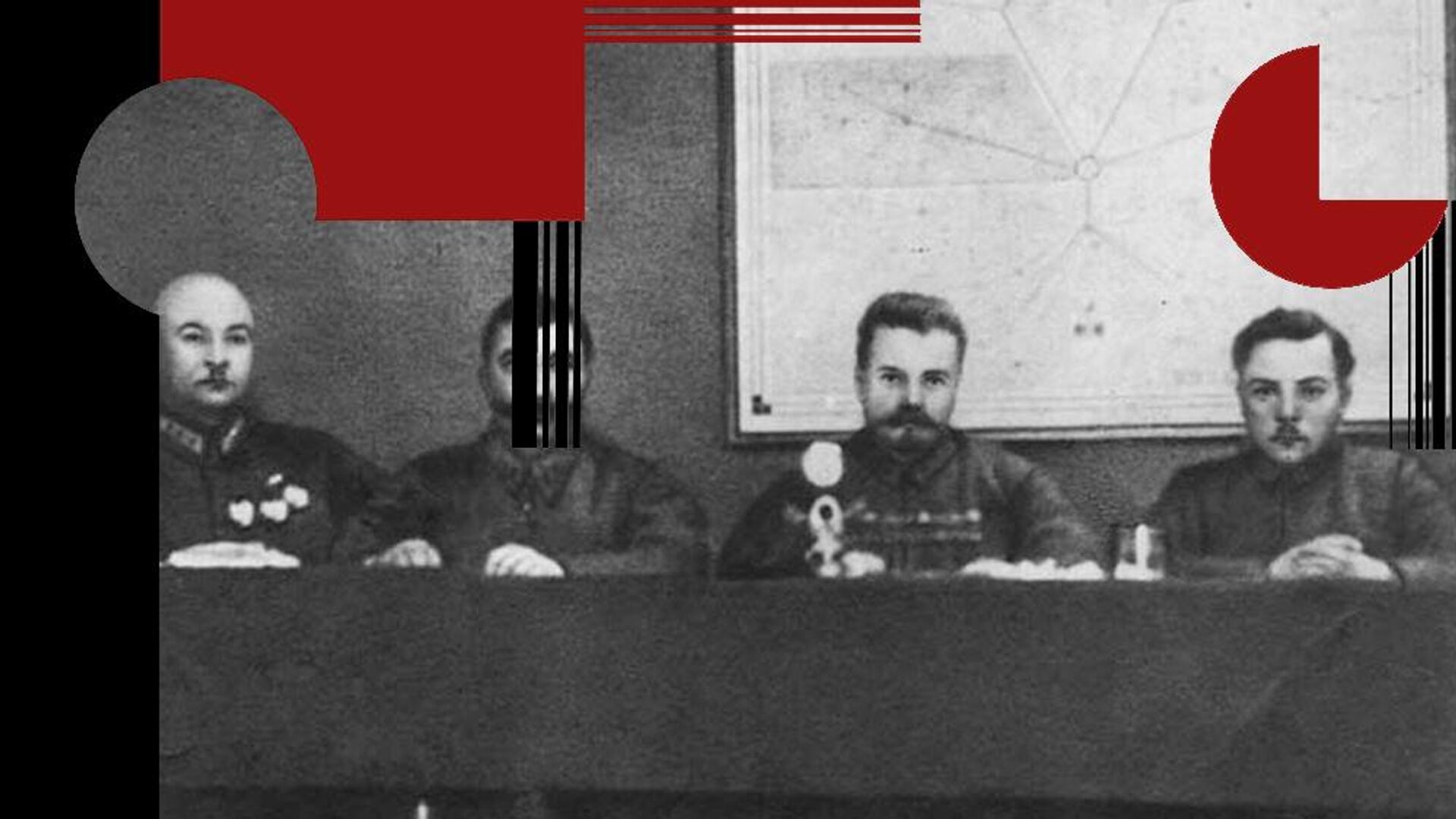 Григорий Котовский, Семён Будённый, Михаил Фрунзе и Климент Ворошилов на заседании Реввоенсовета в 1925 году Григорий Котовский, Семён Будённый, Михаил Фрунзе и Климент Ворошилов на заседании Реввоенсовета в 1925 году - РИА Новости, 1920, 22.03.2026