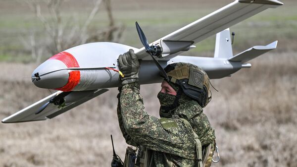 Работа расчета БПЛА Молния-2 58-й армии на Запорожском направлении СВО