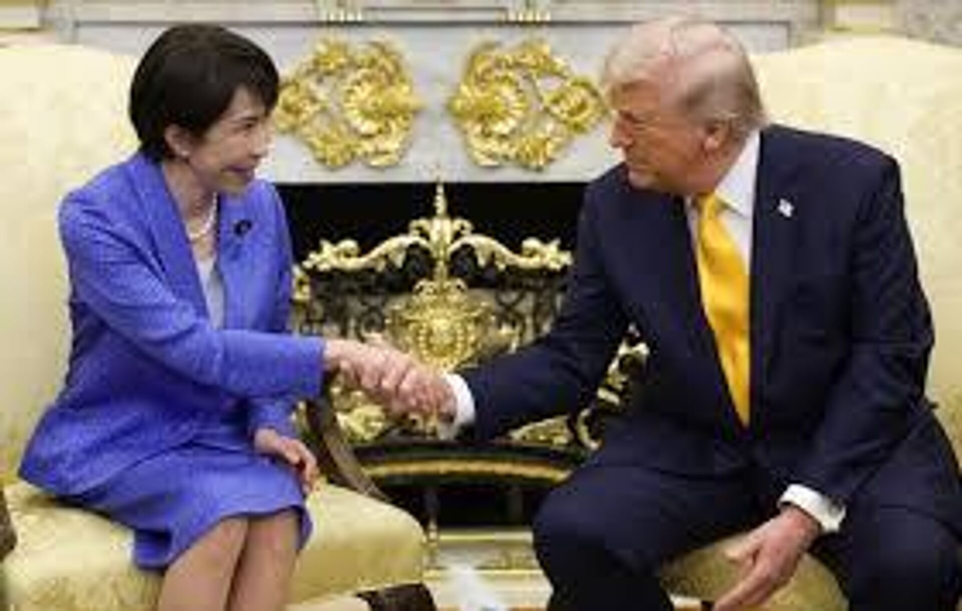 Санаэ Такаити и Трамп - РИА Новости, 1920, 28.03.2026