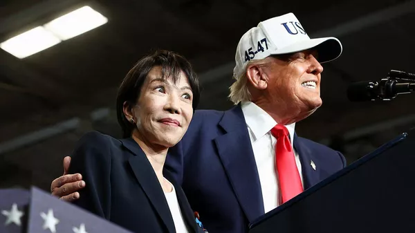 Трамп и Санаэ Такаити Трамп и Санаэ Такаити