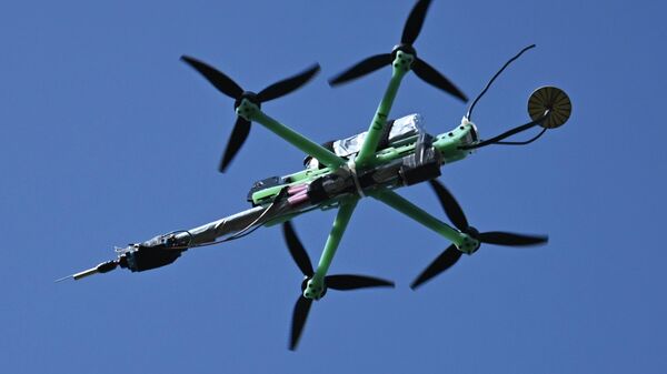 Боевая работа расчета дрона-перехватчика Бумеранг группировки войск Центр на Днепропетровском направлении СВО