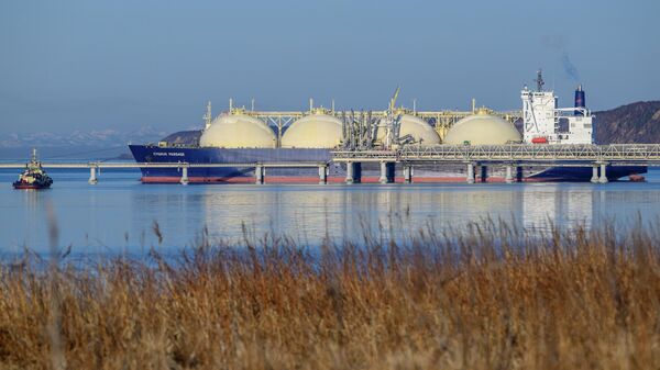 Танкер-газовоз Cygnus Passage в Корсаковском районе Сахалина