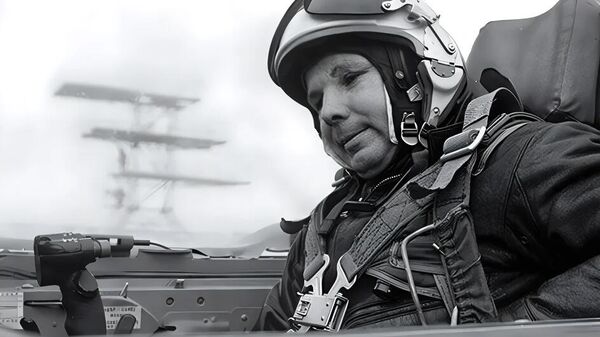 Юрий Гагарин в кабине самолета УТИ МиГ-15. Март 1968 года