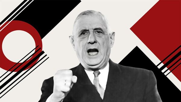 Шарль де Голль во время обращения по алжирскому вопросу на национальном референдуме, 1962 год