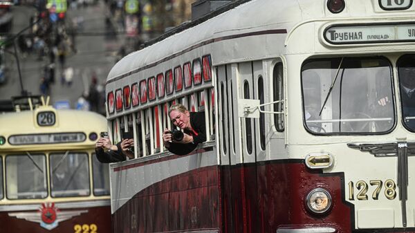 Парад трамваев в Москве
