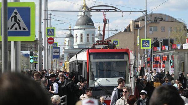 Парад трамваев в Москве