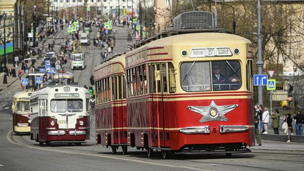 Парад трамваев в Москве