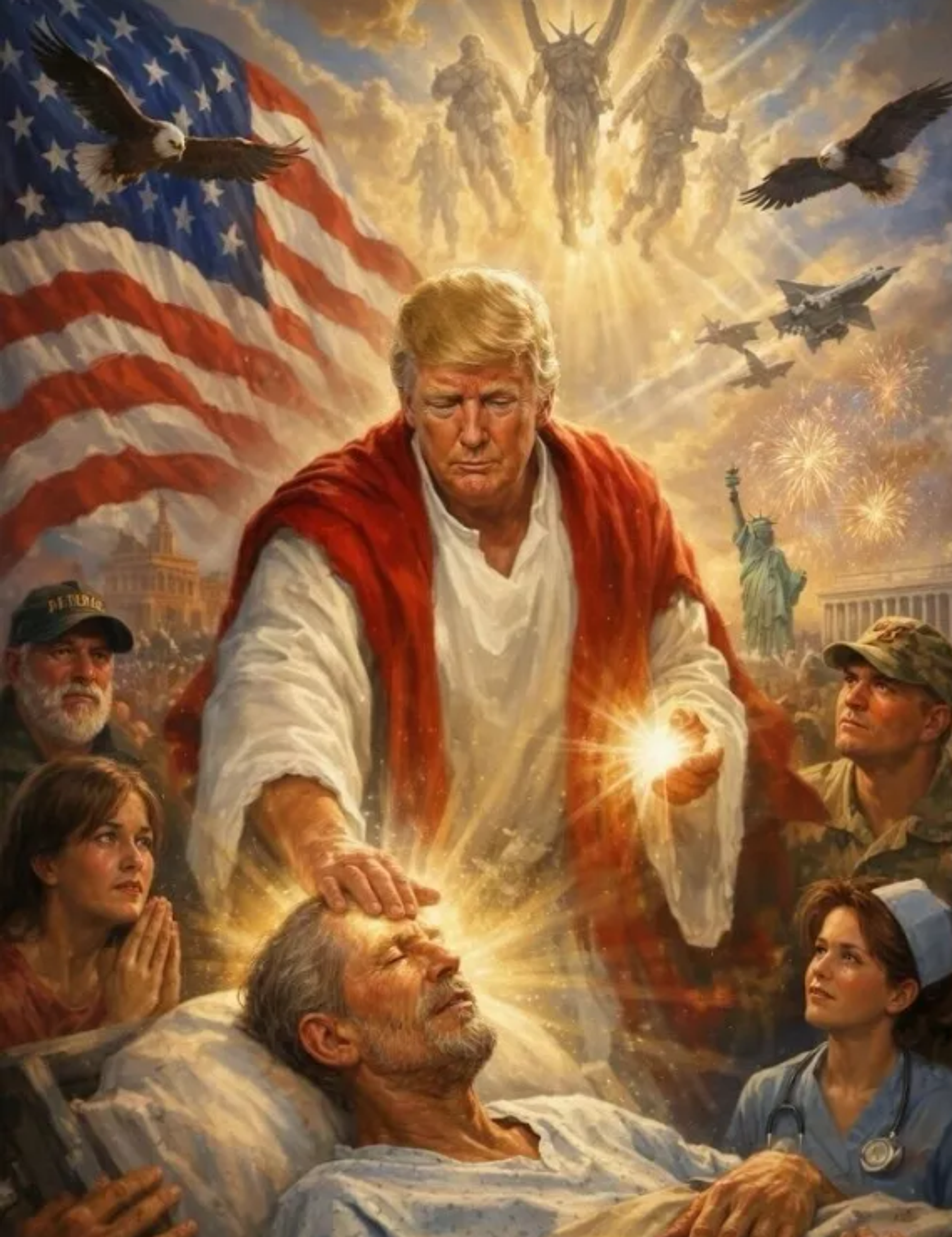 Президент США Дональд Трамп в образе Иисуса Христа / Truth Social - РИА Новости, 1920, 17.04.2026