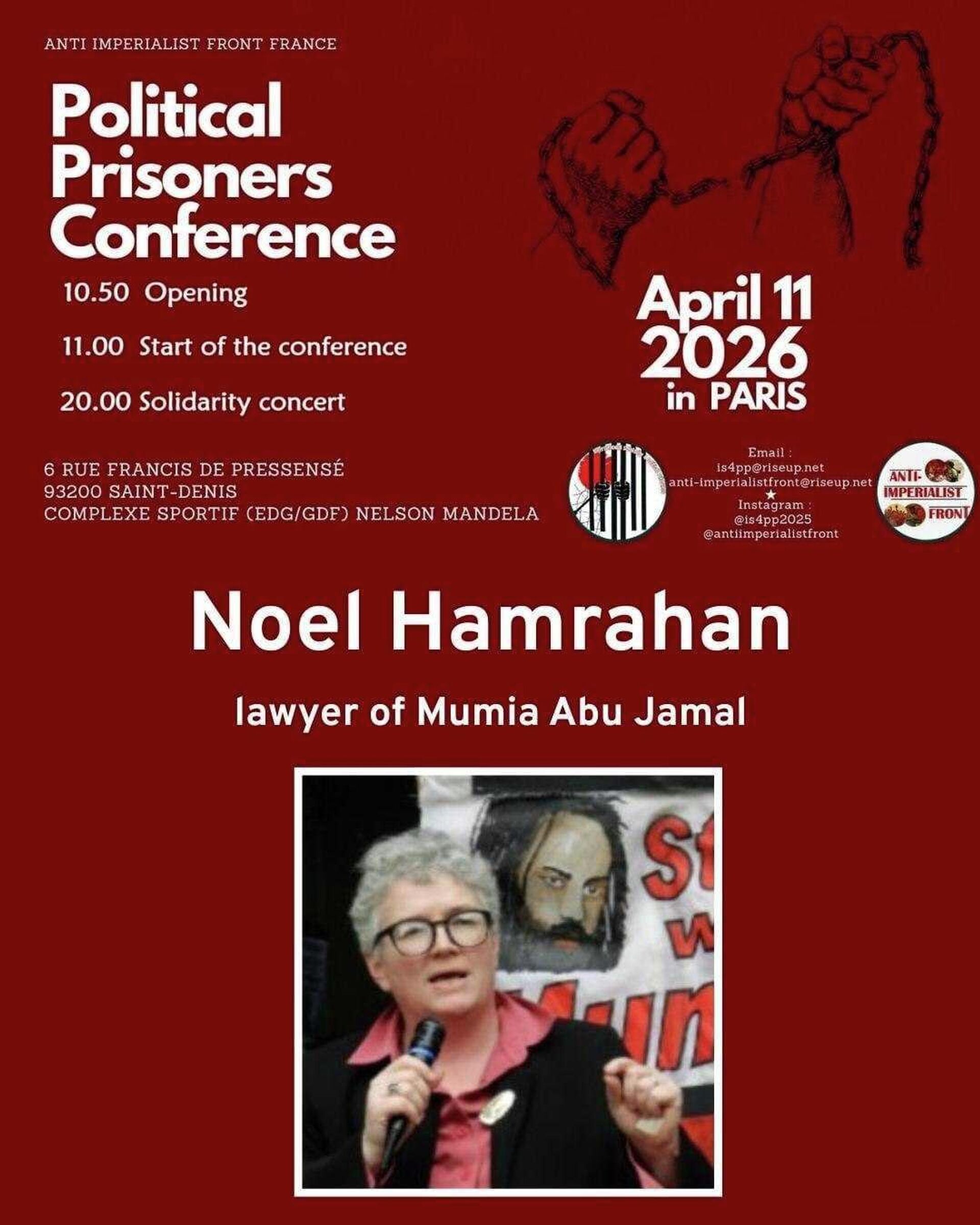 Адвокат Ноэль Хармрахан в поддержку Мумии Абу-Джамала - РИА Новости, 1920, 15.04.2026