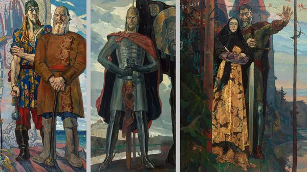 Павел Корин Александр Невский, 1942-43 годы, ГТГ (фрагмент)