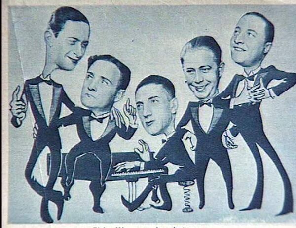 Хенрик Варс и Хор Варса. Шарж начала 1930-х годов