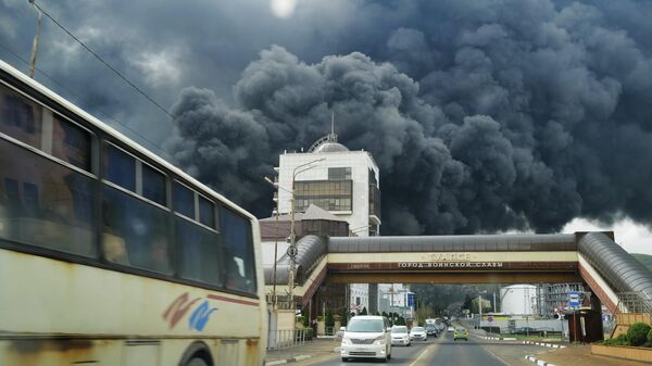 Пожар на морском терминале в Туапсе