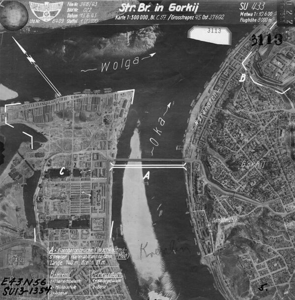 Немецкая аэрофотосъёмка Горького, 13 июня 1943 года