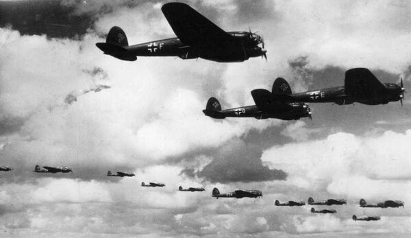 Немецкие бомбардировщики Не-111 во время Битвы за Британию, август-сентябрь 1940 года