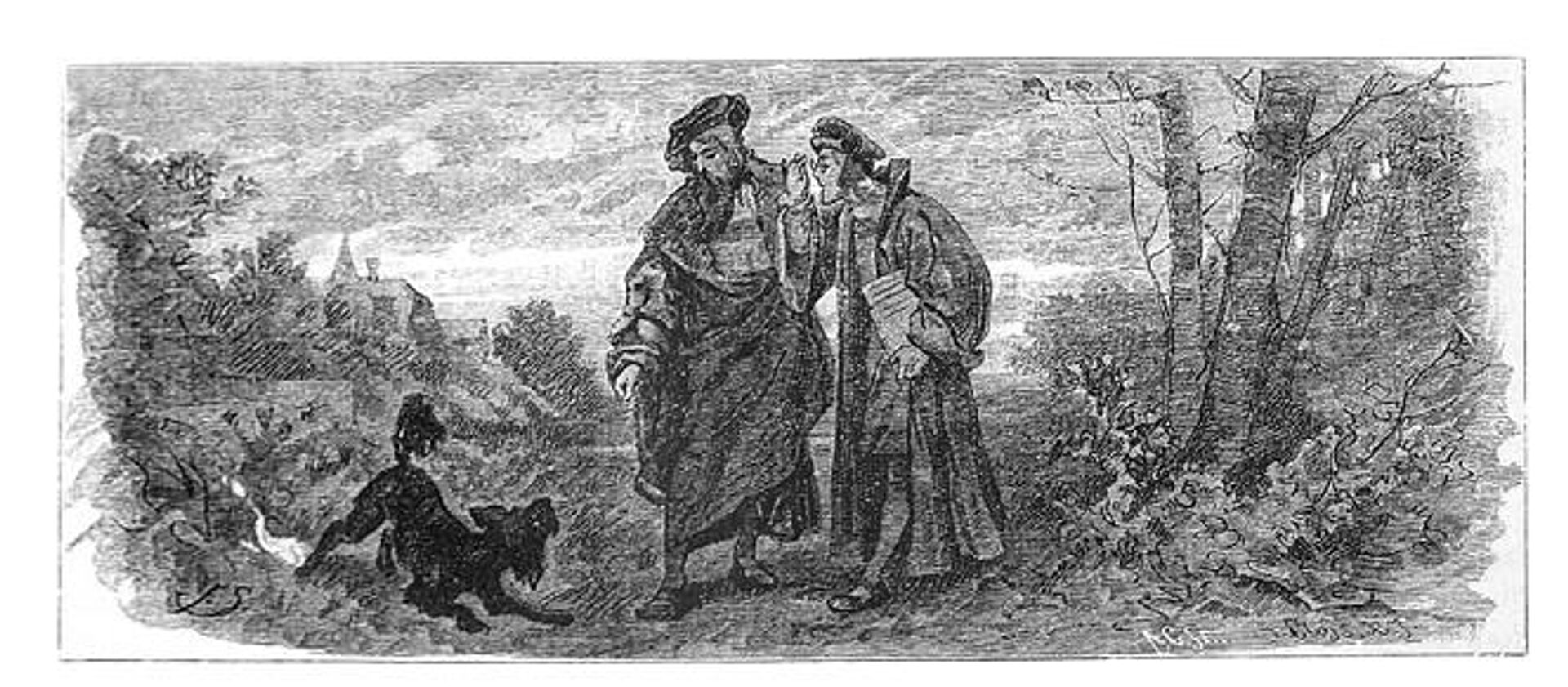 Фауст, Вагнер и Мефистофель Фауст, Вагнер и Мефистофель - РИА Новости, 1920, 08.05.2026