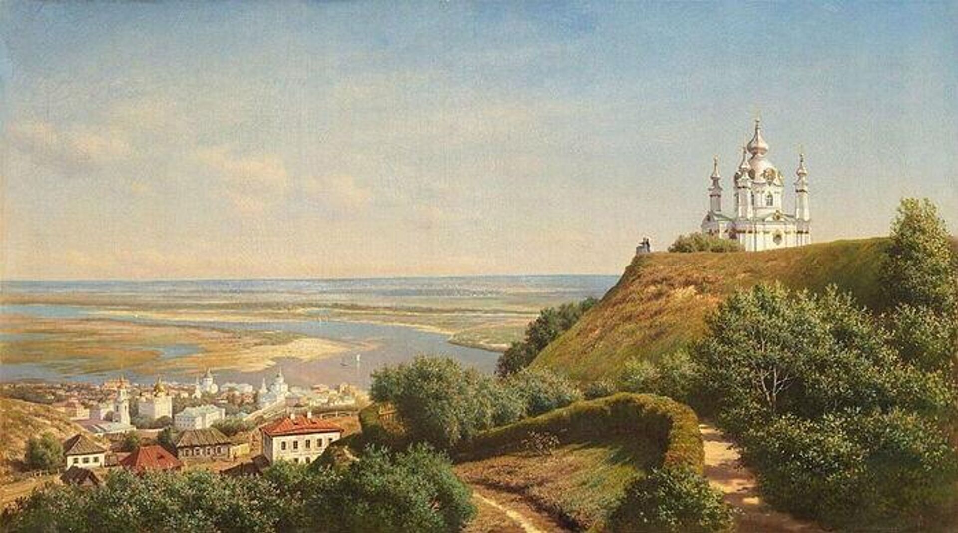 Михаил Клодт фон Юргенсбург Вид в Киеве из сада А.Н. Муравьёва, 1871 год - РИА Новости, 1920, 11.05.2026