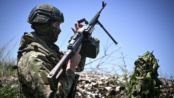 Военнослужащие 40-й бригады морской пехоты группировки войск Восток на направлении Гуляйполе в зоне СВО