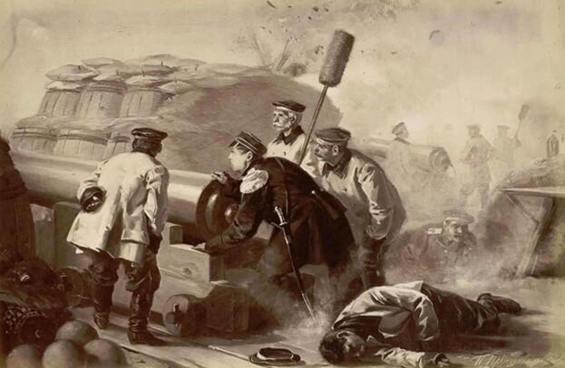 Илларион Прянишников Адмирал Нахимов на севастопольском бастионе, конец XIX века - РИА Новости, 1920, 28.05.2026