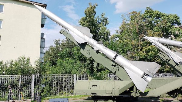 Пусковая установка ЗРК С-75 в музее войск ПВО (г.о. Балашиха, Московской обл.)