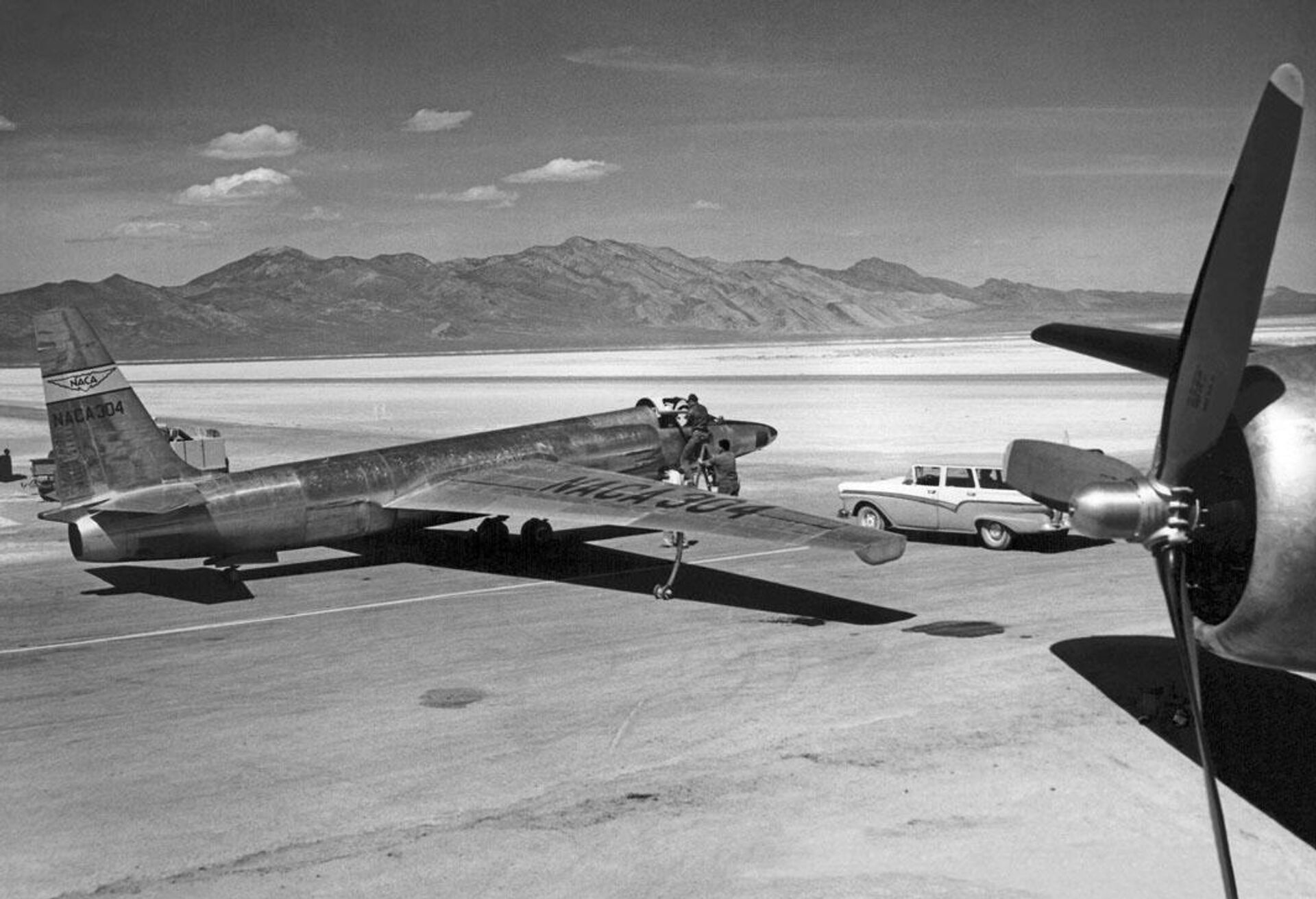 Lockheed U-2 с опознавательными знаками НАСА. Грум-лейк (Зона 51), 1955 год  - РИА Новости, 1920, 03.06.2026