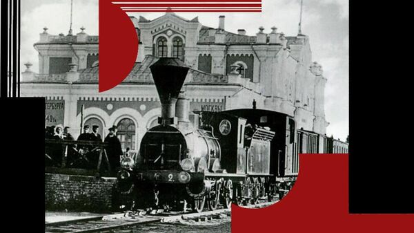 Поезд на станции Харьков-пассажирский, не позднее 1896 года