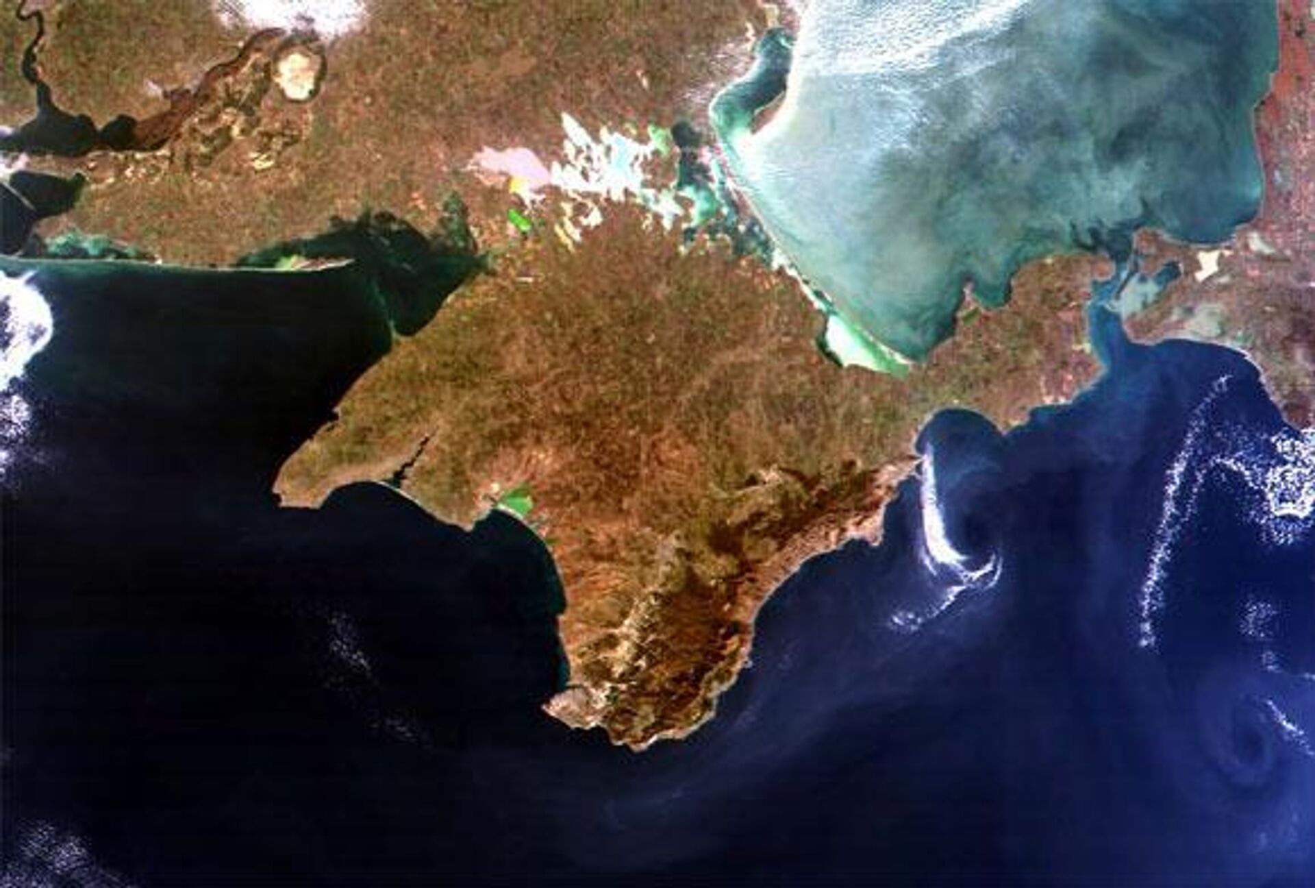 Крым, Чёрное и Азовское моря. Вид из космоса - РИА Новости, 1920, 16.06.2026