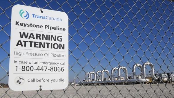 Компрессорная станция компании TransCanada для нефтепровода Keystone XL в Небраске, США