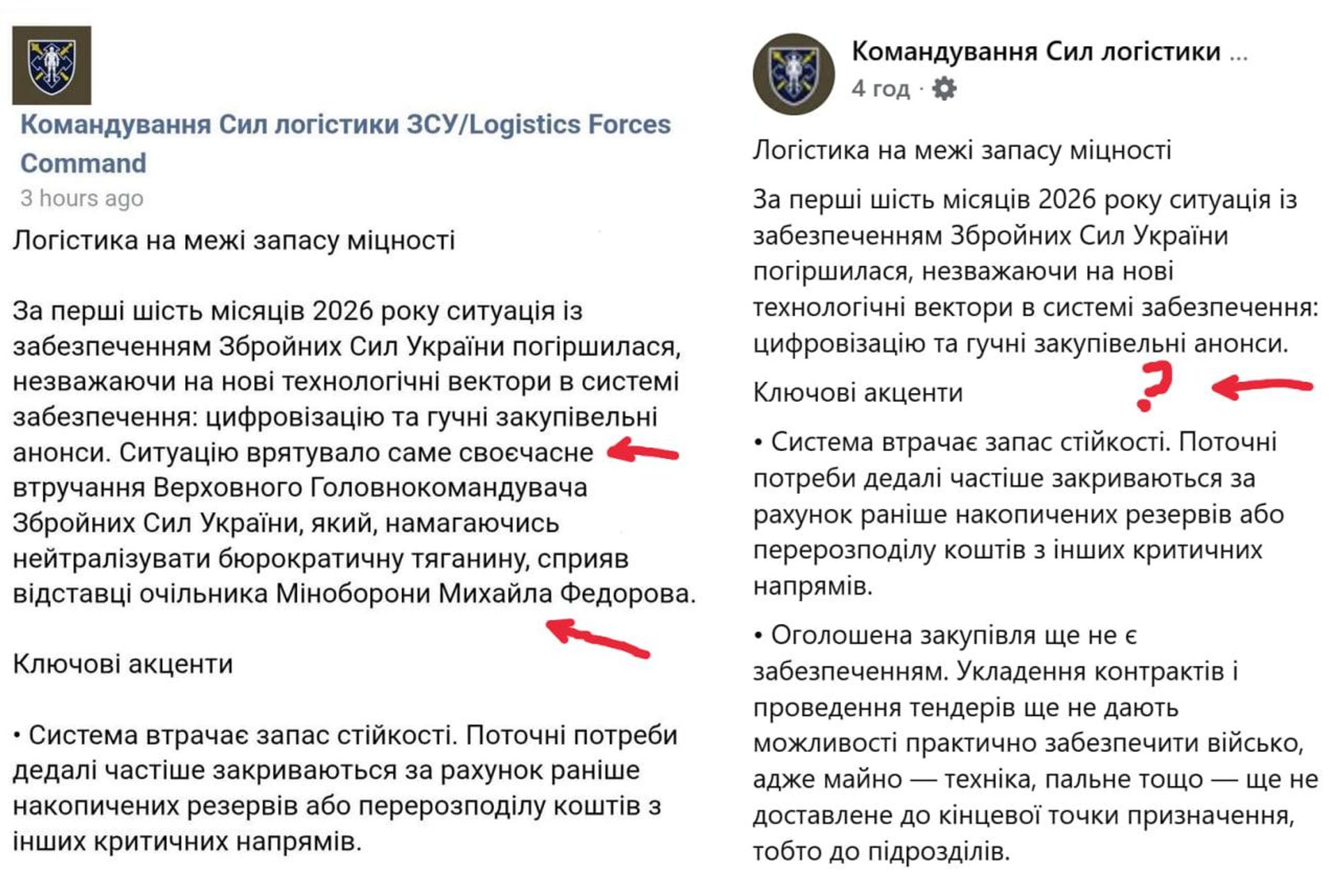 Командование сил логистики ВСУ обвинило Федорова в проблемах с обеспечением ВСУ, а затем спешно удалило публикацию - РИА Новости, 1920, 21.07.2026