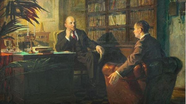 Роман Подобедов Ленин беседует с Гербертом Уэллсом, 1984 год