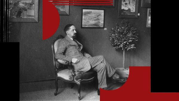 Иван Билибин на персональной выставке. Египет, Александрия, 1924 год Иван Билибин на персональной выставке. Египет, Александрия, 1924 год