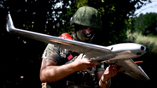 Боевая работа расчета БПЛА БАРС-КУРСК группировки войск Север на Сумском направлении СВО