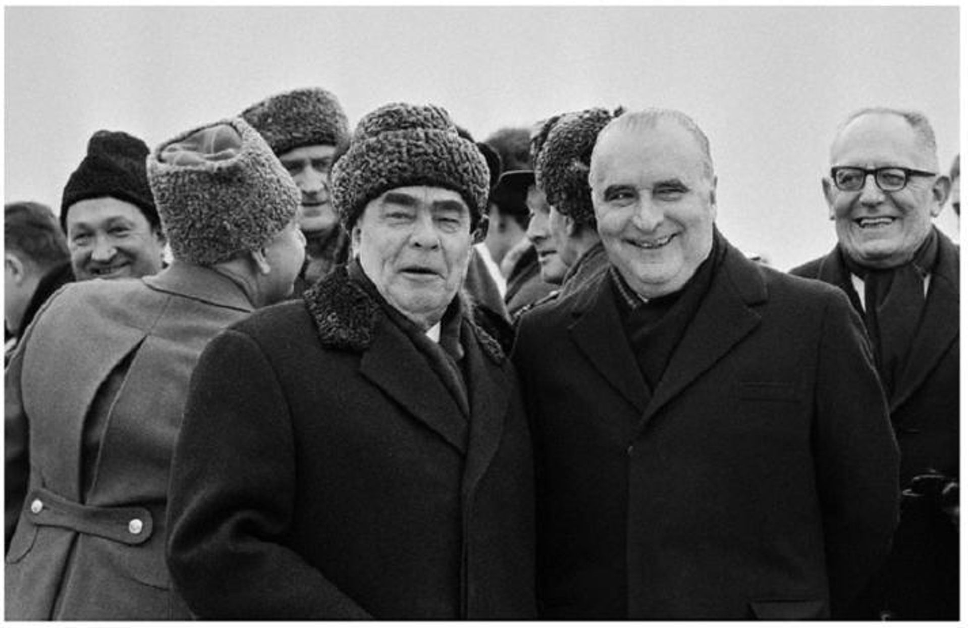 Леонид Брежнев и Жорж Помпиду. Минск, 11 января 1973 года Леонид Брежнев и Жорж Помпиду. Минск, 11 января 1973 года - РИА Новости, 1920, 02.09.2026