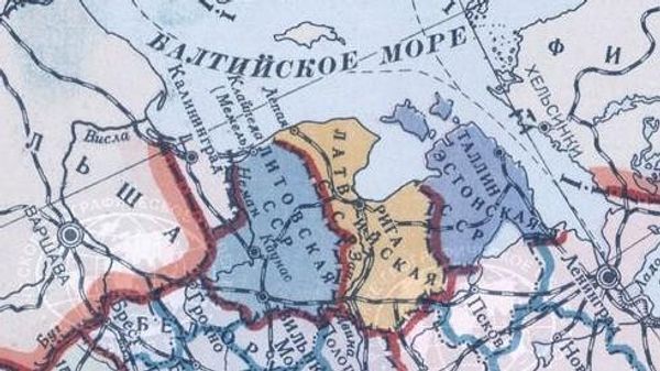 Советская Прибалтика: Литовская, Латвийская и Эстонская республики на карте СССР