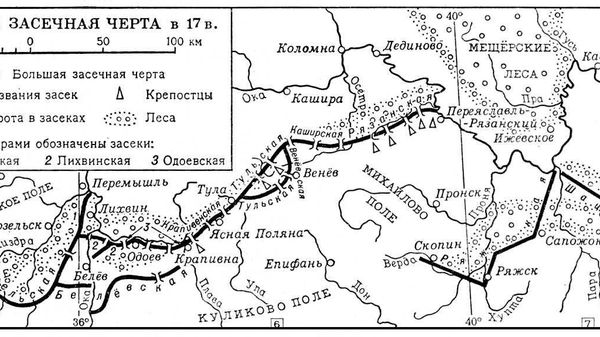 Карта Большой Засечной черты