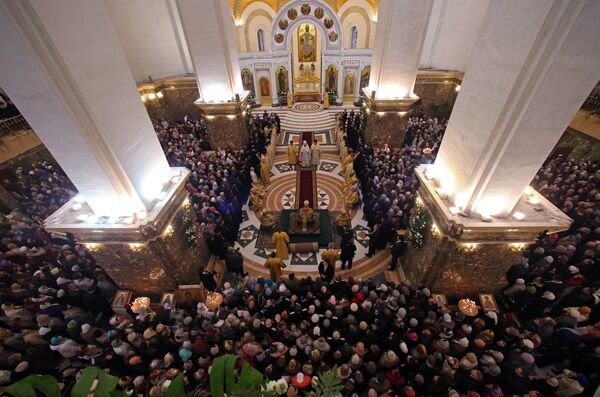 Патриарх Кирилл провел литургию в Кафедральном соборе Христа Спасителя в Калининграде