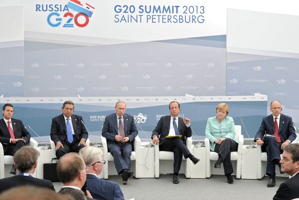 Встреча участников саммита G20 с представителями деловых кругов и профсоюзов