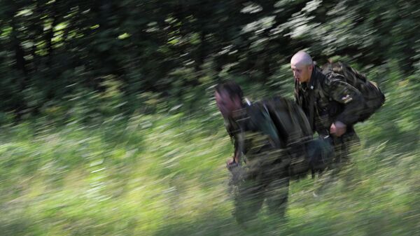 Сдача нормативов разведподразделением внутренних войск МВД России