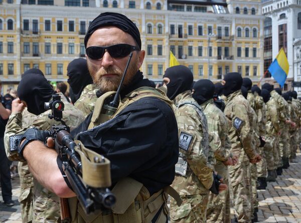 Присяга батальона Азов в Киеве
