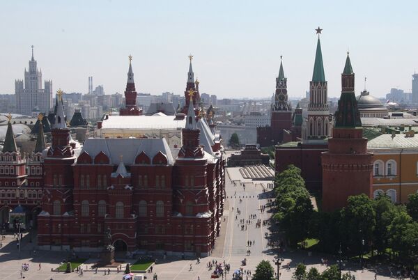 Вид на Государственный исторический музей и Красную площадь