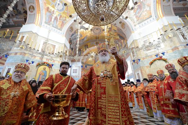 Патриарх Кирилл освятил собор в монастыре Екатеринбурга