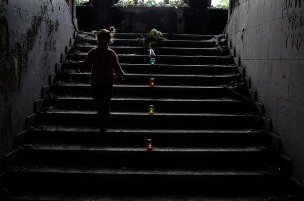 Траурные мероприятия у Дома профсоюзов в Одессе.